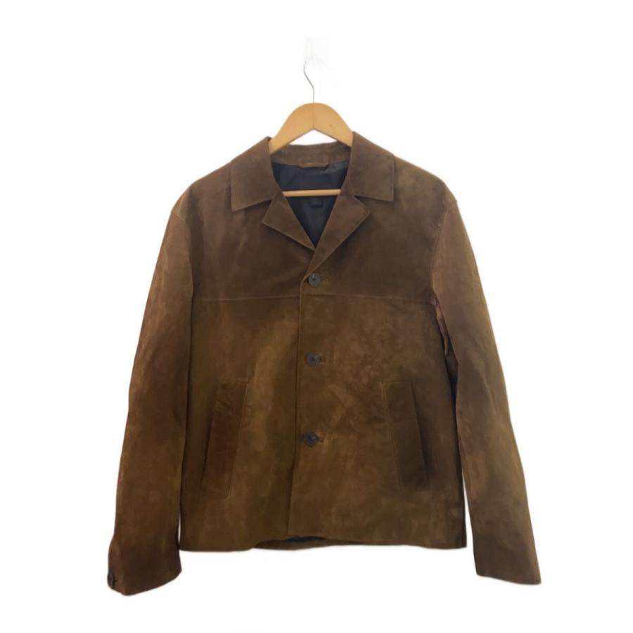 ZARA◇レザージャケット・ブルゾン/S/豚革/BRW/無地/8281/753