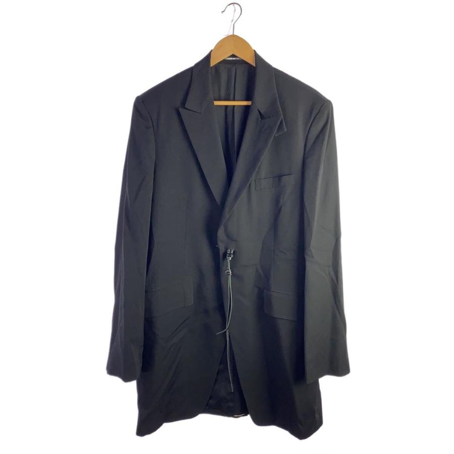 Y's Yohji Yamamoto ブラック チェスターコート サイズ4 yohji yamamoto POUR HOMME◇チェスターコート/4/ウール/BLK/he-j55