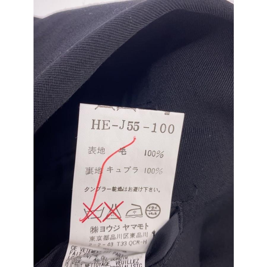 yohji yamamoto POUR HOMME◇チェスターコート/4/ウール/ブラック/HE