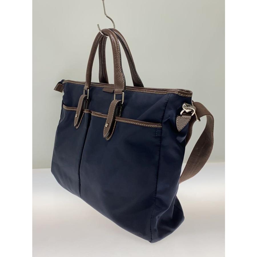 無*い様 ✨極美品✨ STEFANOMANO ネイビー レザー トートバッグ 底 STEFANOMANO◇トートバッグ/ナイロン/NVY// : セカンドストリートYahoo