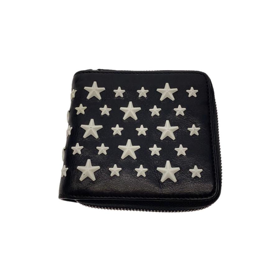 JIMMY CHOO◇2つ折り財布/レザー/BLK/メンズ : セカンドストリート