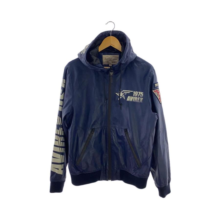 AVIREX◇レザージャケット・ブルゾン/M/羊革/NVY/6181063 : セカンド