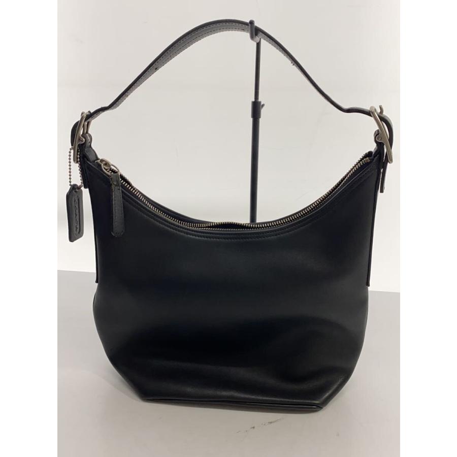COACH◆ショルダーバッグ/レザー/BLK/9823