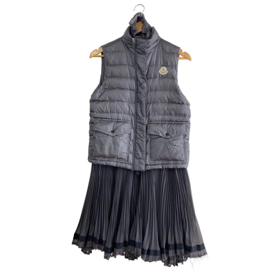 MONCLER◇ノースリーブワンピース/1/ナイロン/GRY// : セカンド 