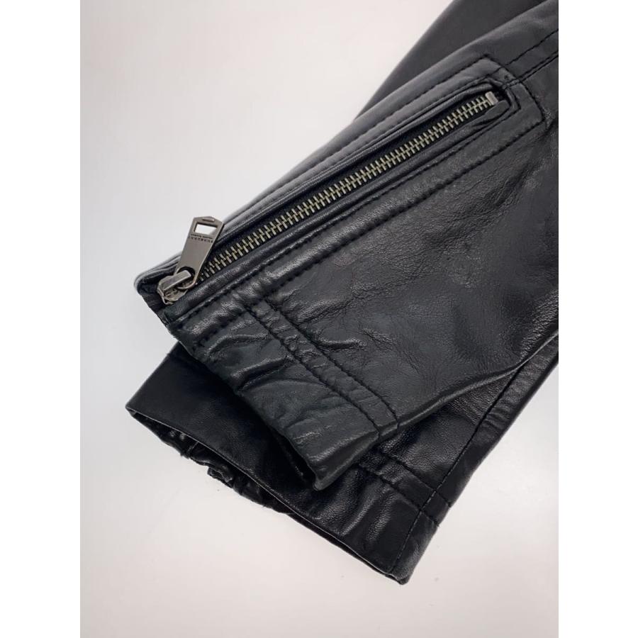 BURBERRY BLACK LABEL レザーシングルライダース BURBERRY BLACK LABEL◇シングルライダースジャケット/M/羊革/BLK