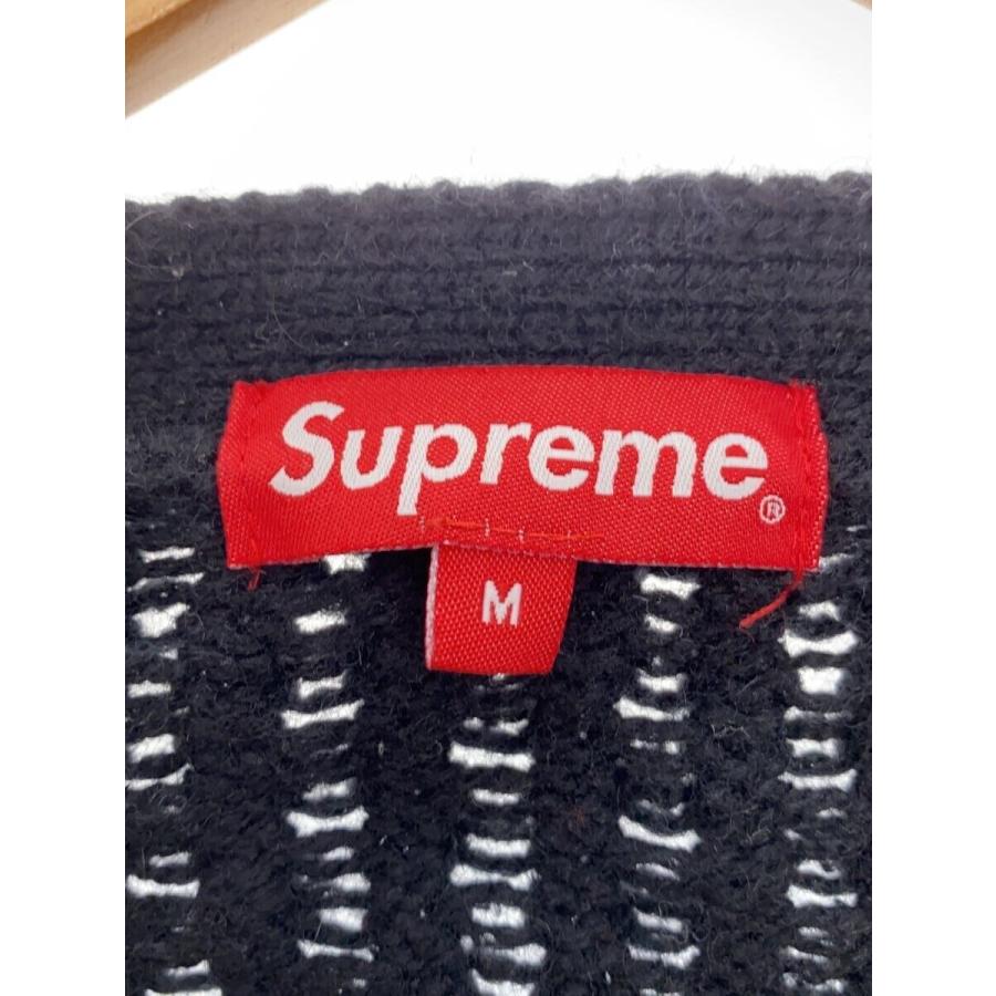 Supreme◆16AW/Cable Knit 【Soloist】 Cardigan/カーディガン(厚手)/M/ウール/BLK