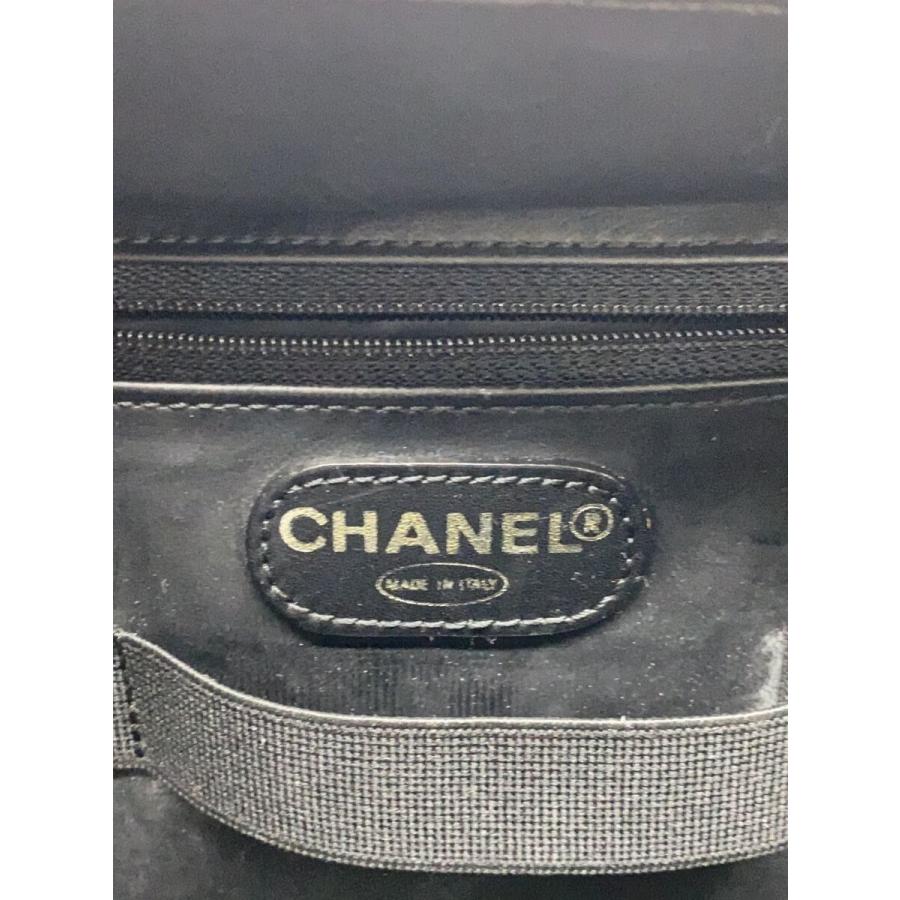 CHANEL◆バニティバッグ/レザー/ブラック/A11265/キャビアスキン/ココマーク/ゴールド金具の画像