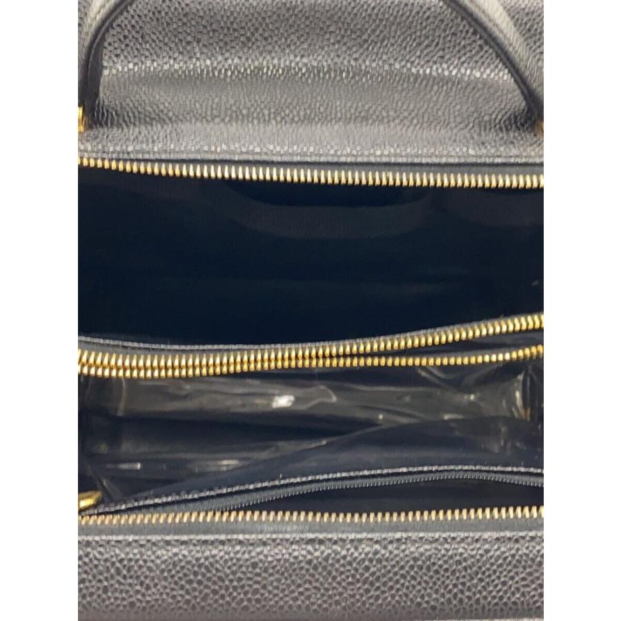 CHANEL◆バニティバッグ/レザー/ブラック/A11265/キャビアスキン/ココマーク/ゴールド金具の画像