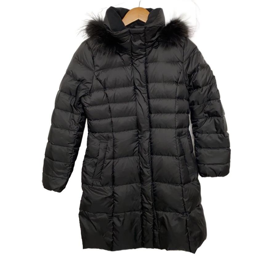 23区◇ロングダウンジャケット/40/ポリエステル/ブラック/CM.WO.GW