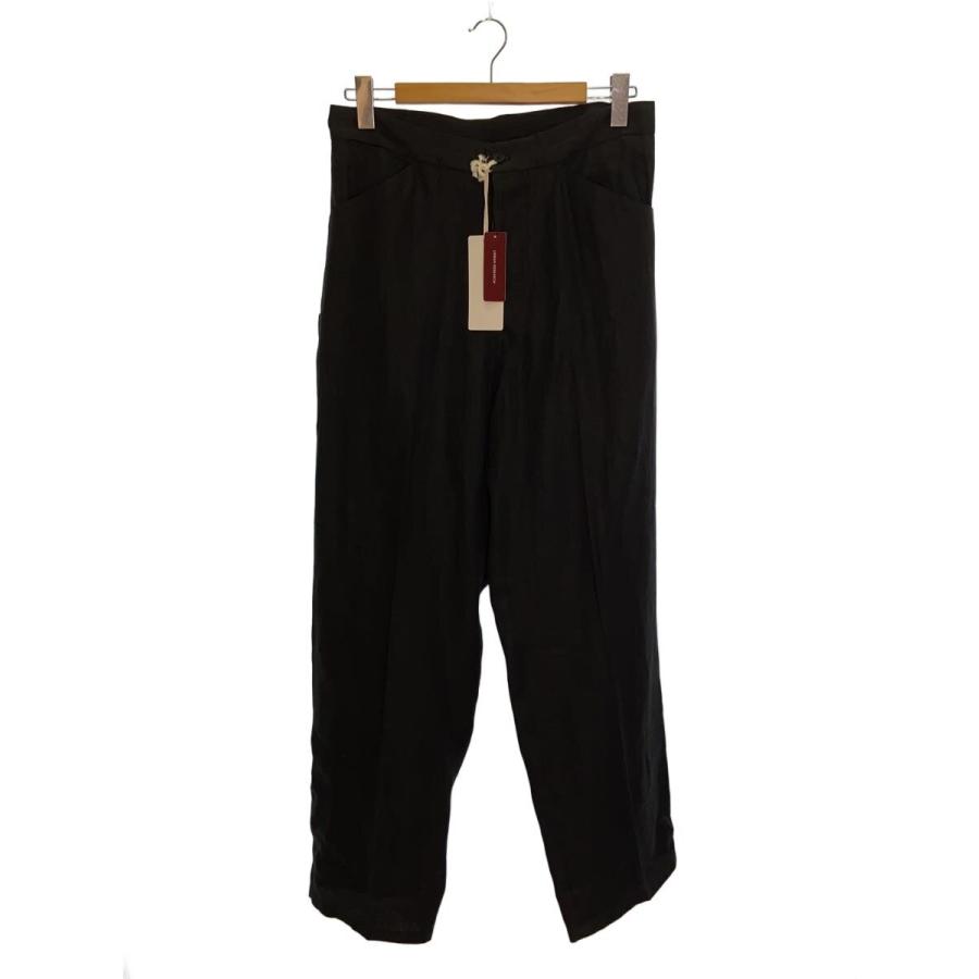 MAATEE&SONS◇25SS/WORK PANTS/ボトム/2/リネン/ブラック/MT5103-0210B