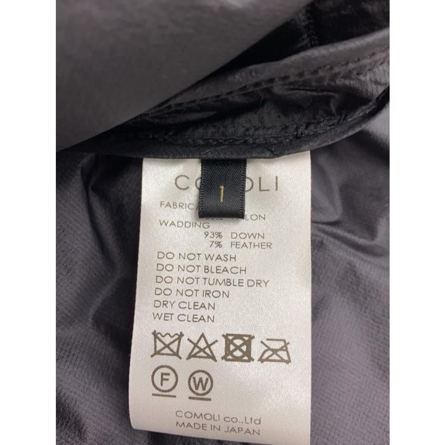 COMOLI◇ダウンベスト/1/ナイロン/ブラック/22AW/W03-04007