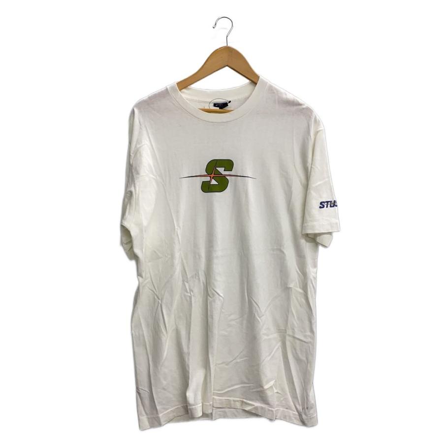 STUSSY◇90s/USA製/Tシャツ/L/コットン/ホワイト// : セカンド
