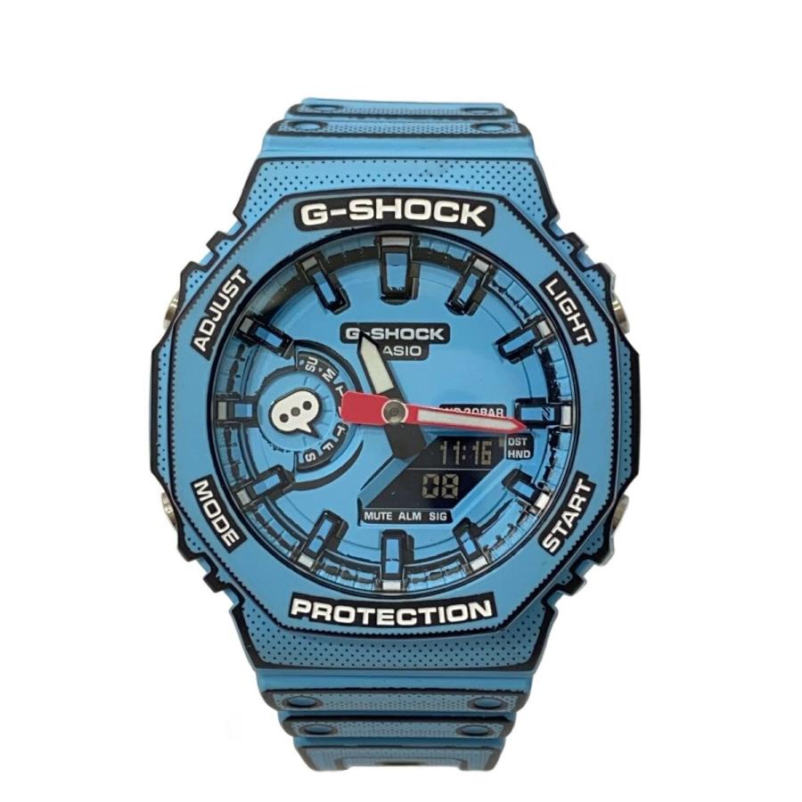 新品未使用 G-SHOCK GA-2100MNG-2AJR CASIO◇クォーツ腕時計_G-SHOCK/アナログ/BLU/BLU/GA-2100MNG-2AJR