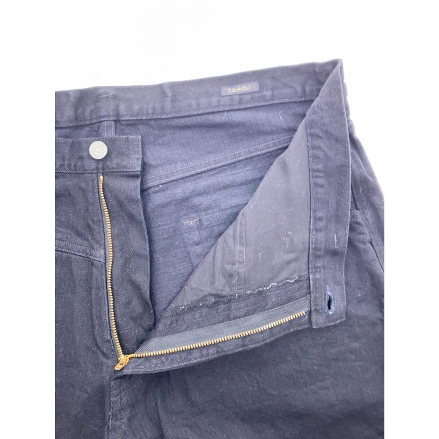 COMOLI◇25AW/ブラック テーパードデニムパンツ/3/コットン/ブラック