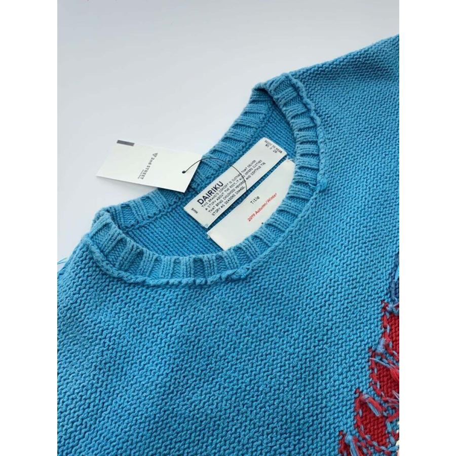 DAIRIKU◇ニット・セーター(厚手)/FREE/コットン/BLU/19FW K-2