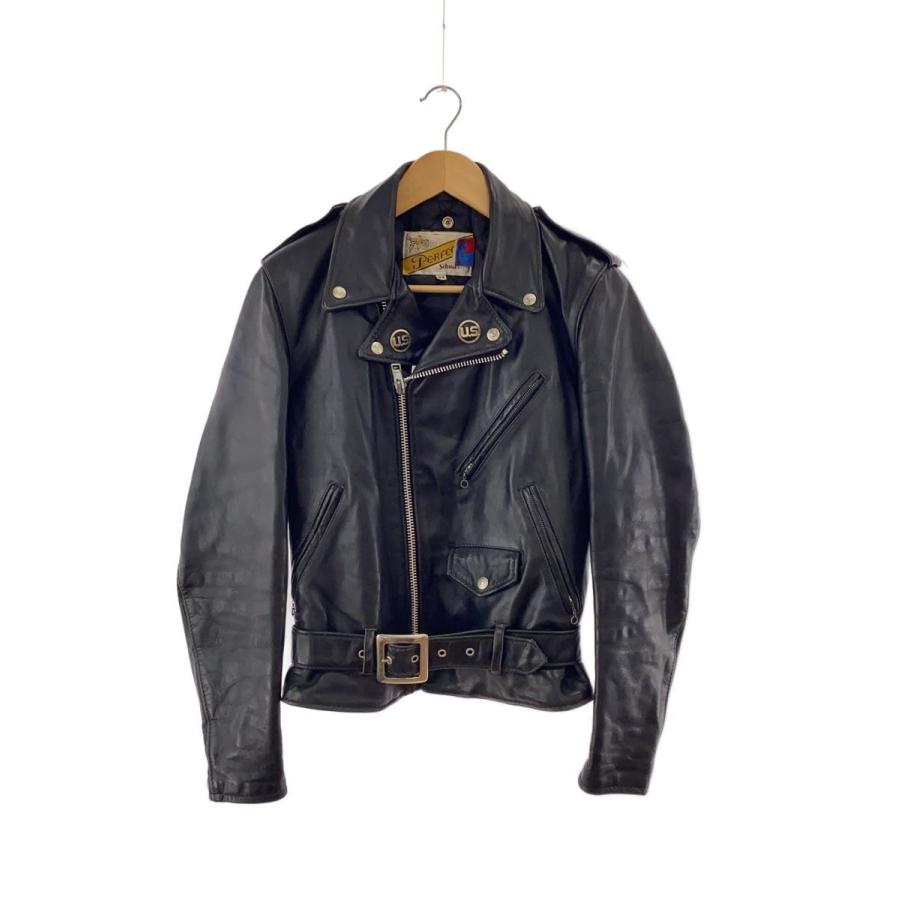 shoot ブラック サイズ34 ダブルライダースジャケット レザージャケット 中古・古着通販】Schott (ショット) ダブルライダースジャケット