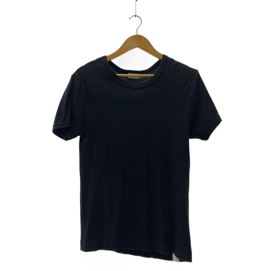 YVES SAINT LAURENT◇Tシャツ/M/コットン/BLK/無地 : セカンド 