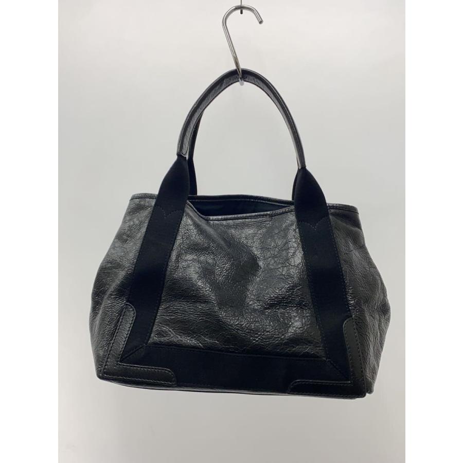 BALENCIAGA◆トートバッグ/レザー/BLK_2