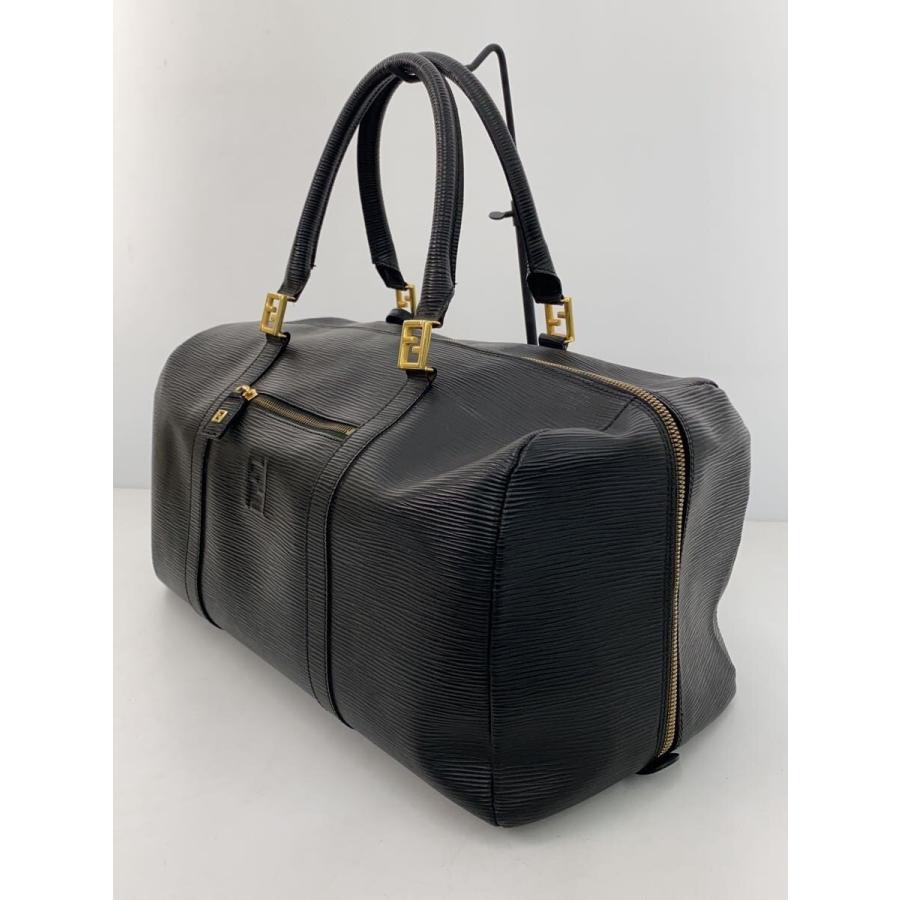 FENDI ブラック ボストンバッグ FENDI◇ボストンバッグ/レザー/BLK/フェンディ// : セカンドストリート