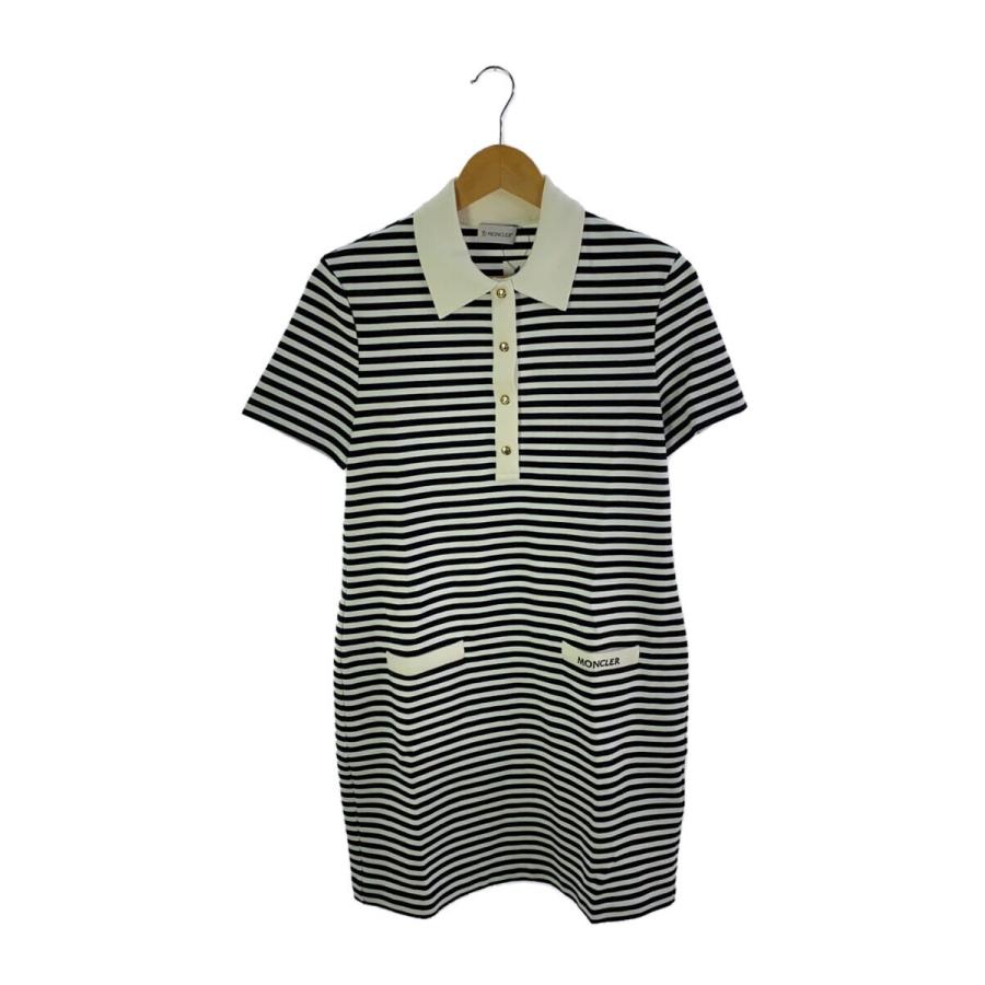 MONCLER◇半袖ワンピース/XS/コットン/ホワイト/ボーダー/C-SCOM-23
