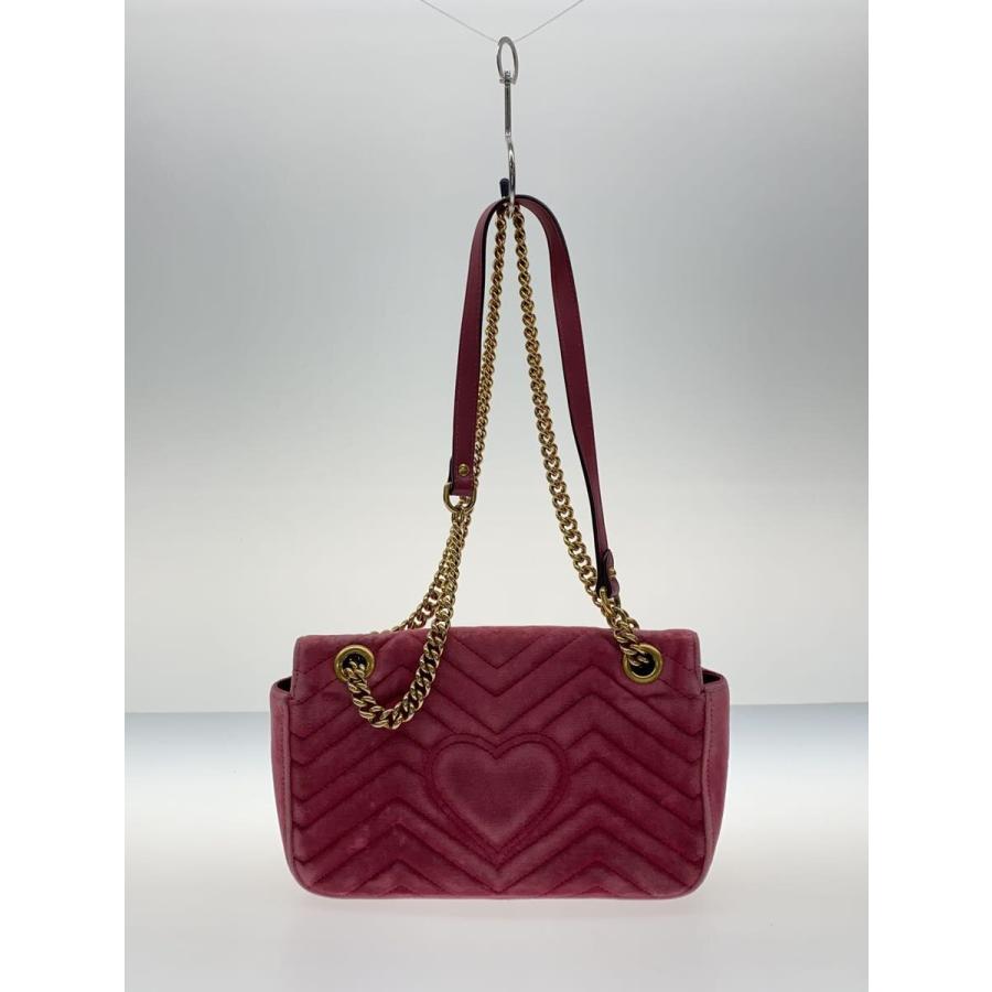 GUCCI◇スモール・ショルダーバッグ_GGマーモント_ベルベット/ベロア 