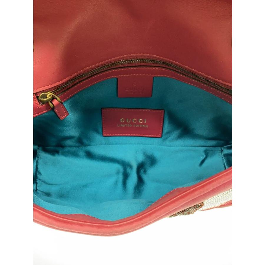 GUCCI◇スモール・ショルダーバッグ_GGマーモント_ベルベット/ベロア 