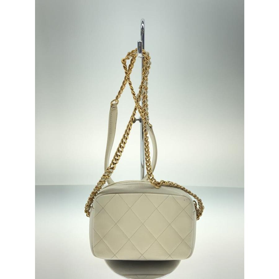 CHANEL クラッチショルダーバッグ ホワイト CHANEL◇クラッチバッグ/レザー/ホワイト/シャネル : セカンド