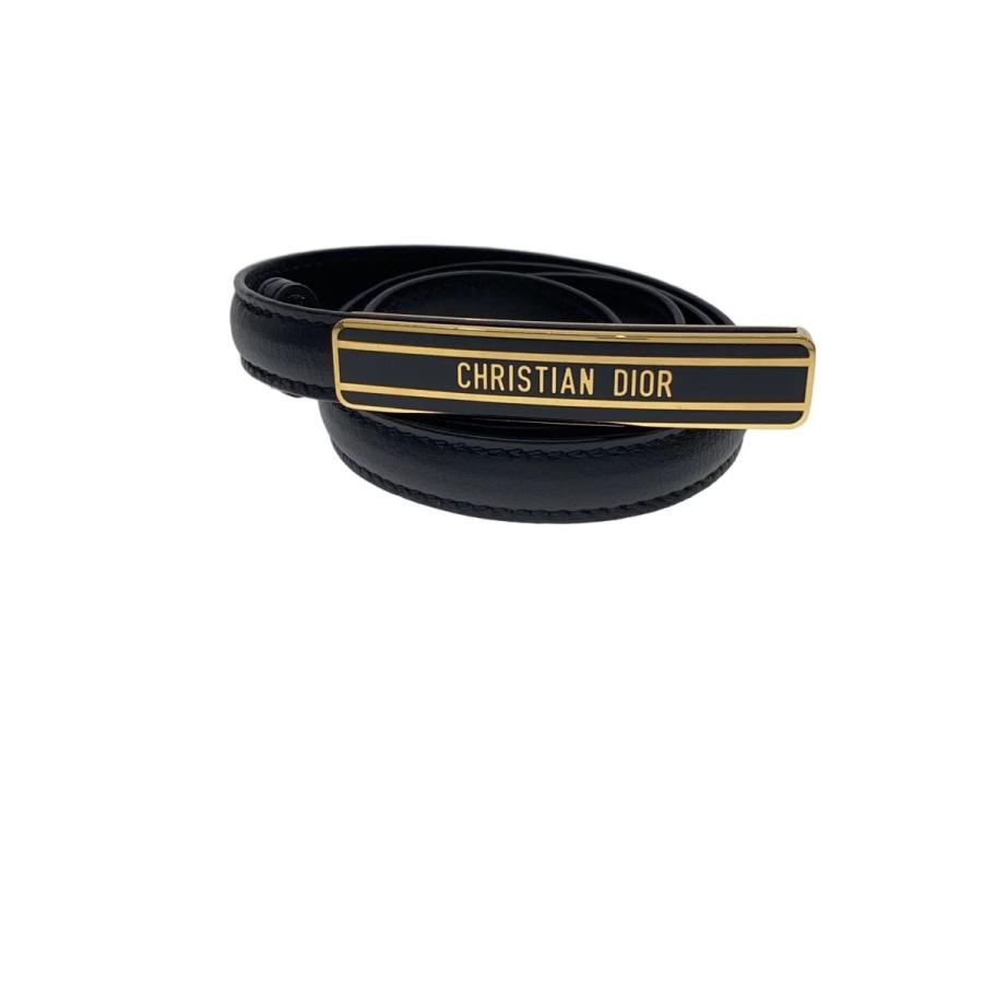 Christian Dior◇ベルト/レザー/ブラック/レディース/クリスチャン