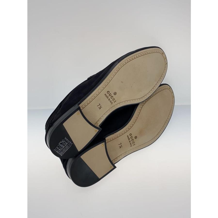 GUCCI◆ローファー/UK7.5/BLK/スウェード//_3
