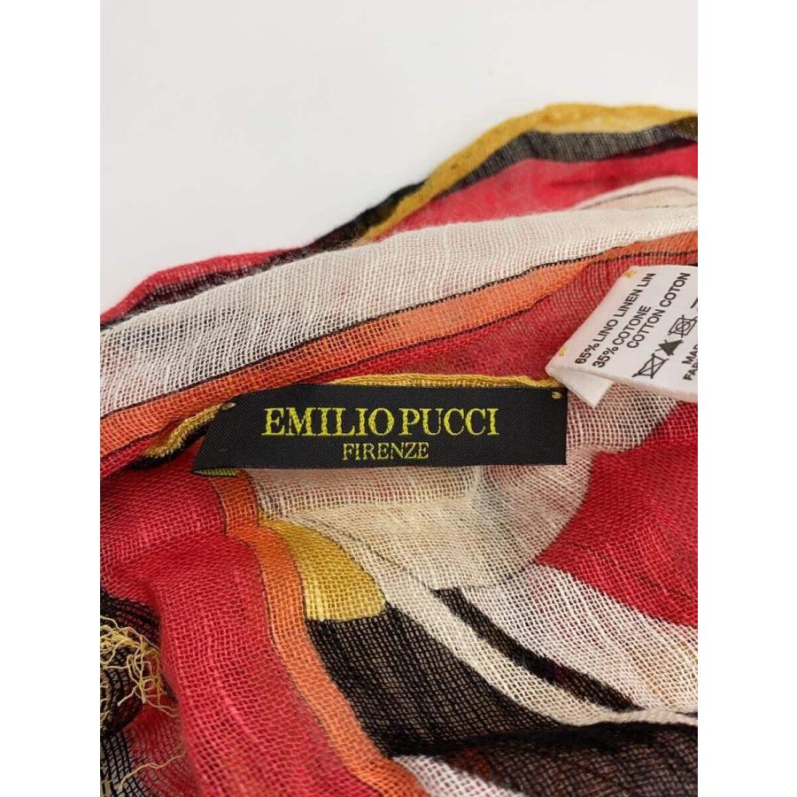 EMILIO PUCCI◆スカーフ/リネン/RED/総柄/レディース｜ssol-shopping｜02