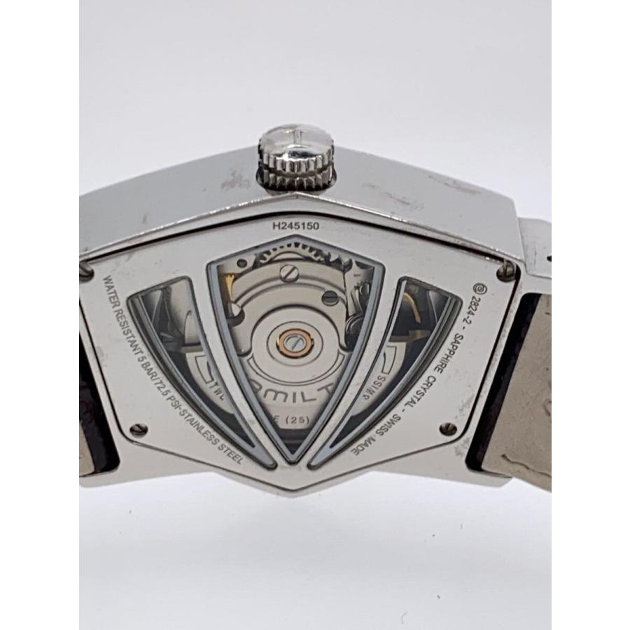 HAMILTON◇自動巻腕時計/アナログ/レザー/SLV/ブラウン/H245150