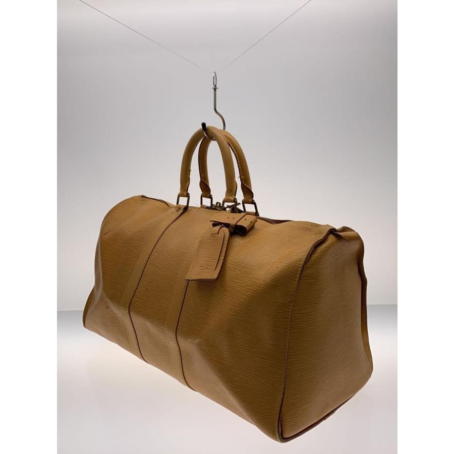 LOUIS VUITTON◇ボストンバッグ/レザー/ウィニングベージュ/無地