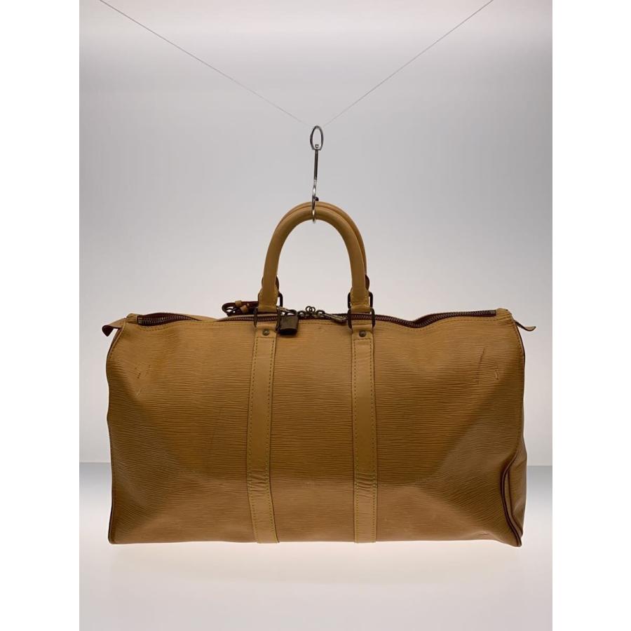 LOUIS VUITTON◇ボストンバッグ/レザー/ウィニングベージュ/無地