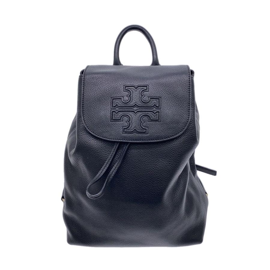 TORY BURCH◇リュック/レザー/BLK/無地 : セカンドストリートYahoo!店