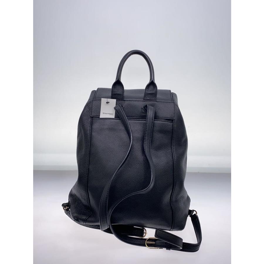 TORY BURCH レザーリュック ブラック TORY BURCH◇リュック/レザー/BLK/無地 : セカンドストリートYahoo!店