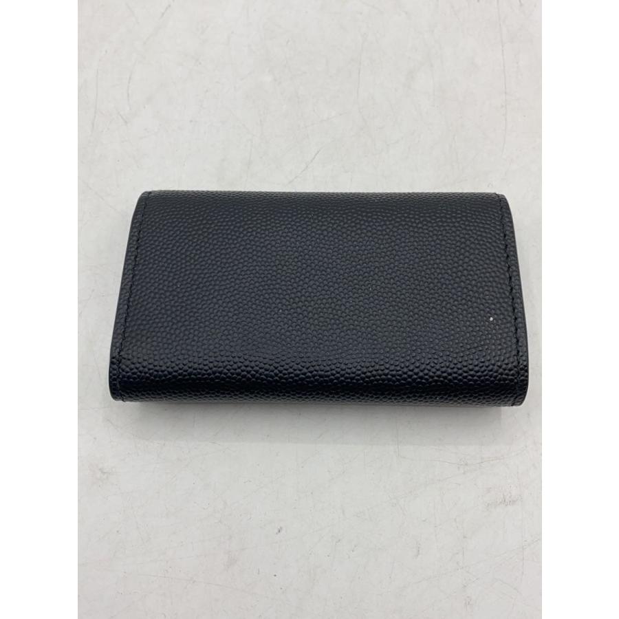 SAINT LAURENT◇キーケース/レザー/BLK/無地/メンズ/685557