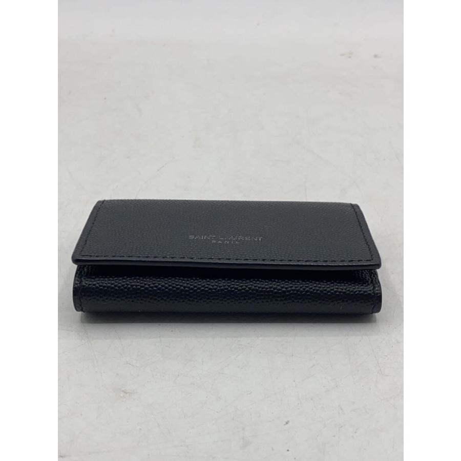 SAINT LAURENT◇キーケース/レザー/BLK/無地/メンズ/685557