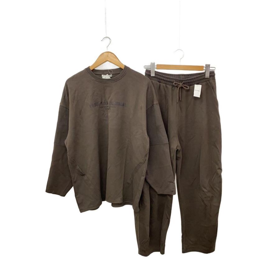 ZARA◇セットアップ/M/コットン/BRW/無地/0264/006/700 : セカンド