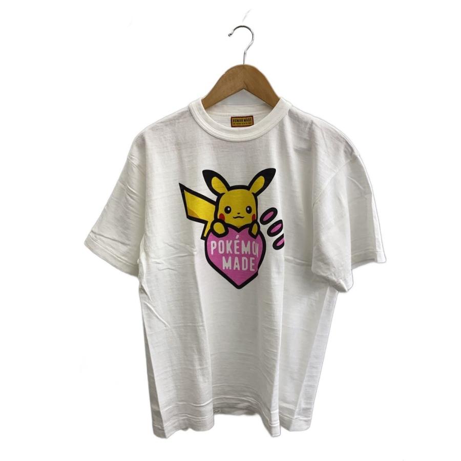 HUMAN MADE◇Pokemon Made/Tシャツ/L/コットン/WHT/XX30TE004