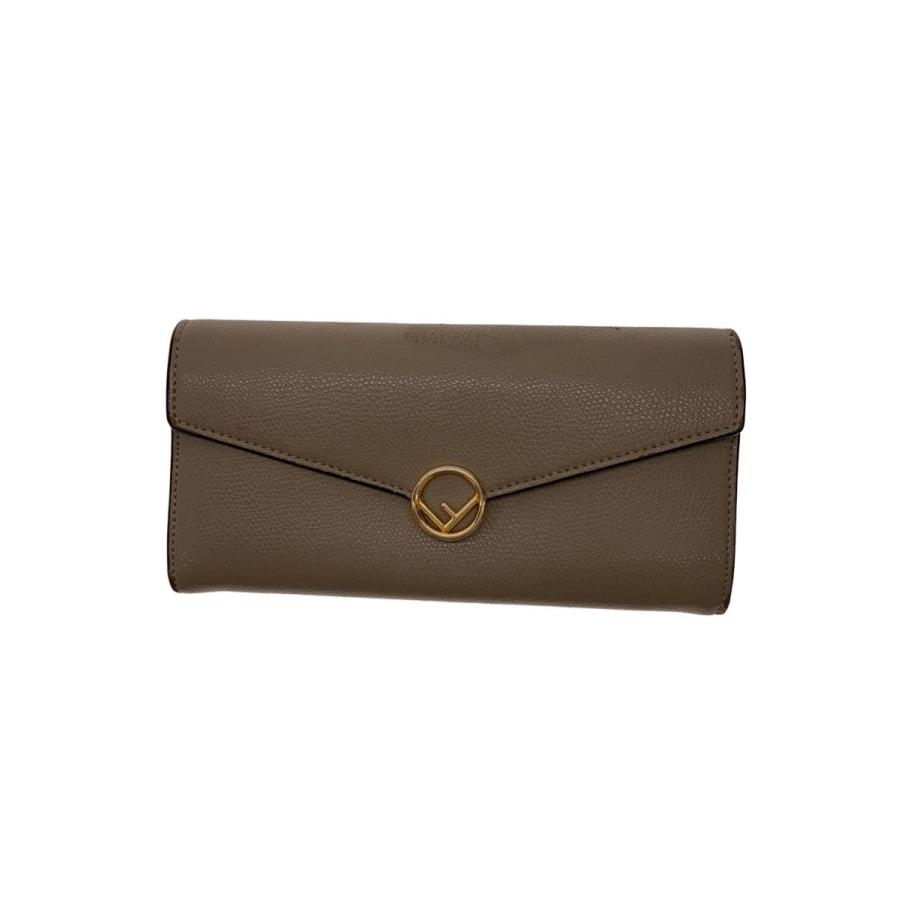FENDI◇コンチネンタル財布_エフ イズ フェンディ/--/BEG/無地 