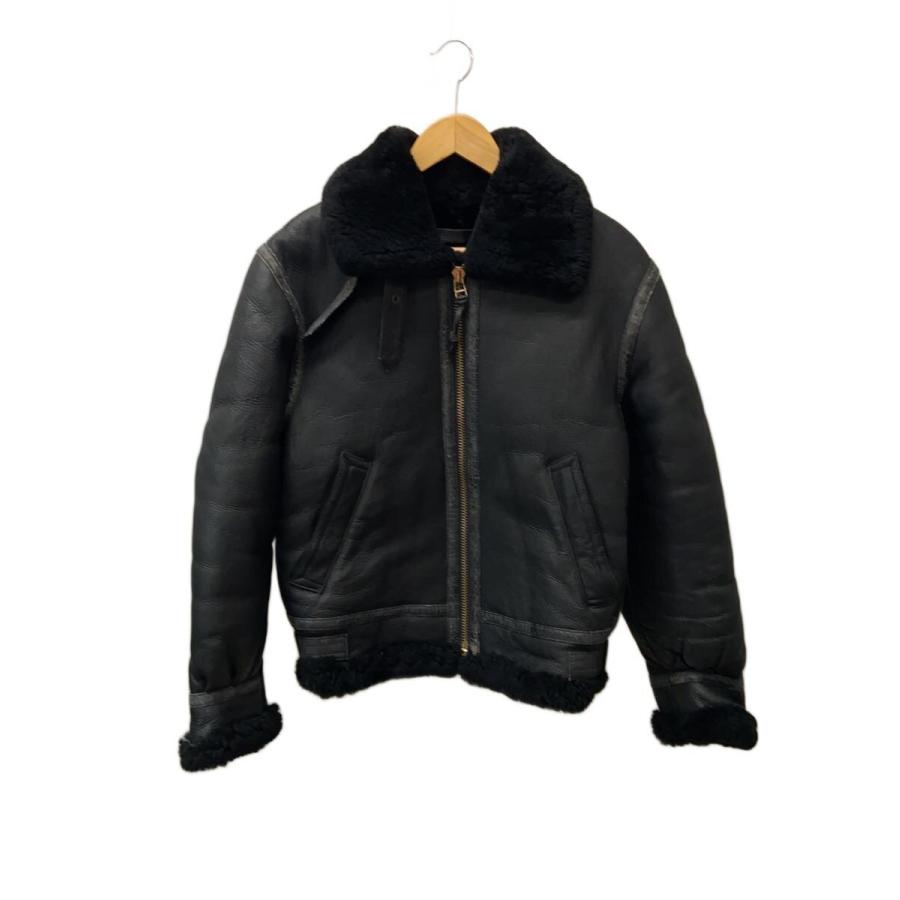 MORGAN MEMPHIS BELLE◇レザージャケット・ブルゾン/36/馬革/BLK/無地