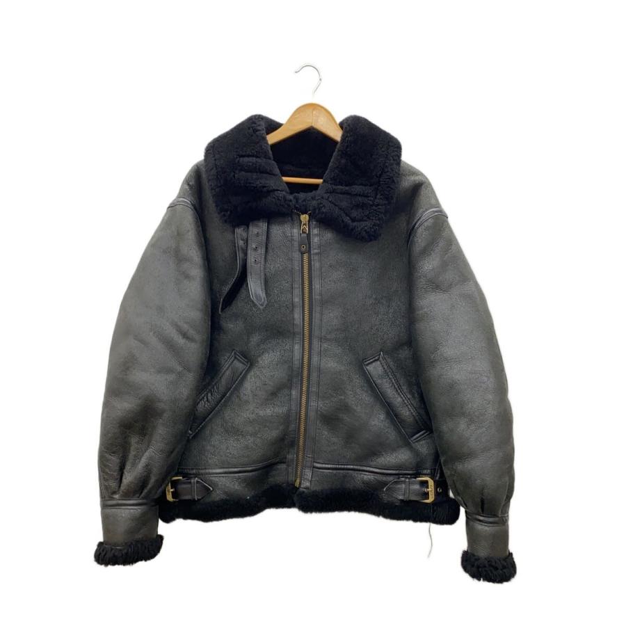 AVIREX◇フライトジャケット/--/レザー/BLK/AC-17755/B-3/AVIREX 