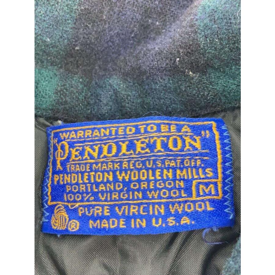 PENDLETON◇ペンドルトン/70s/長袖シャツ/M/ウール/グリーン/緑 PENDLETON◇ペンドルトン/70s/長袖シャツ/M/ウール/グリーン/緑
