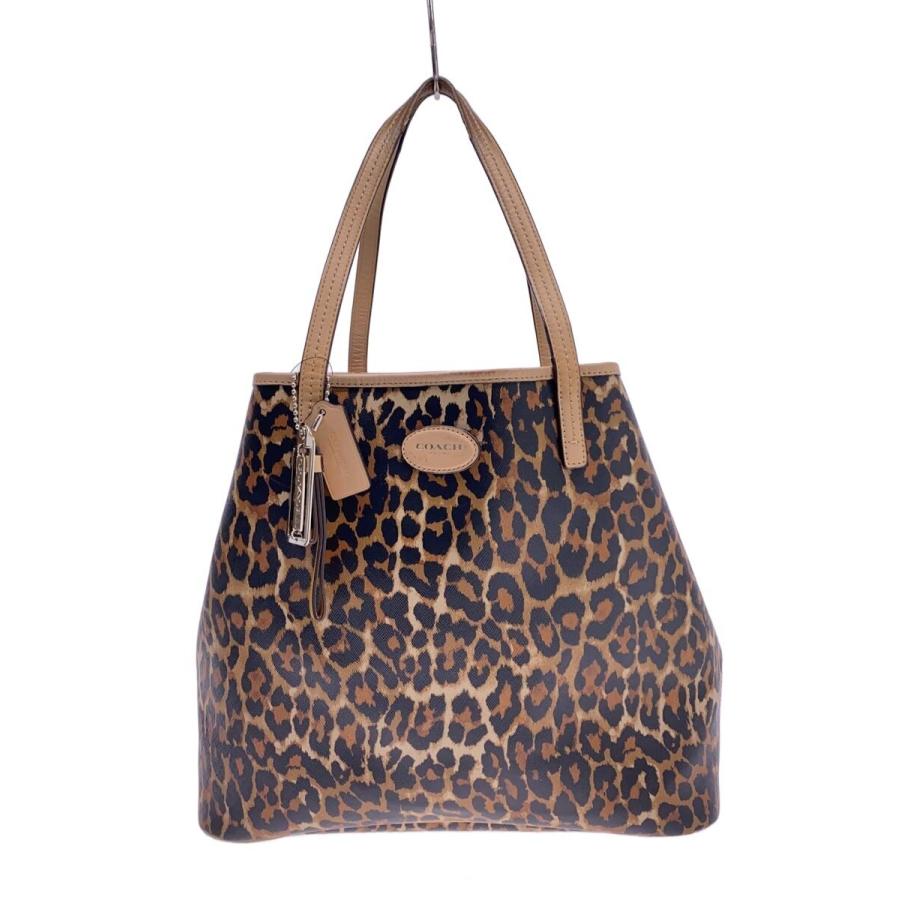 【美品】コーチ トートバッグCOACH ハンドバッグ ブラウン COACH◇コーチ/トートバッグ/--/ブラウン/アニマル : セカンド