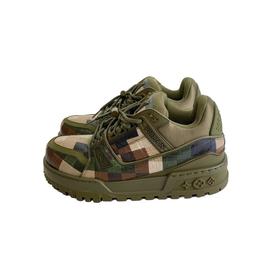 ルイ・ヴィトン カモフラージュ スニーカー LOUIS VUITTON◇LVトレイナー マキシ ダモフラージュ/ダミエ/UK7.5/KHK