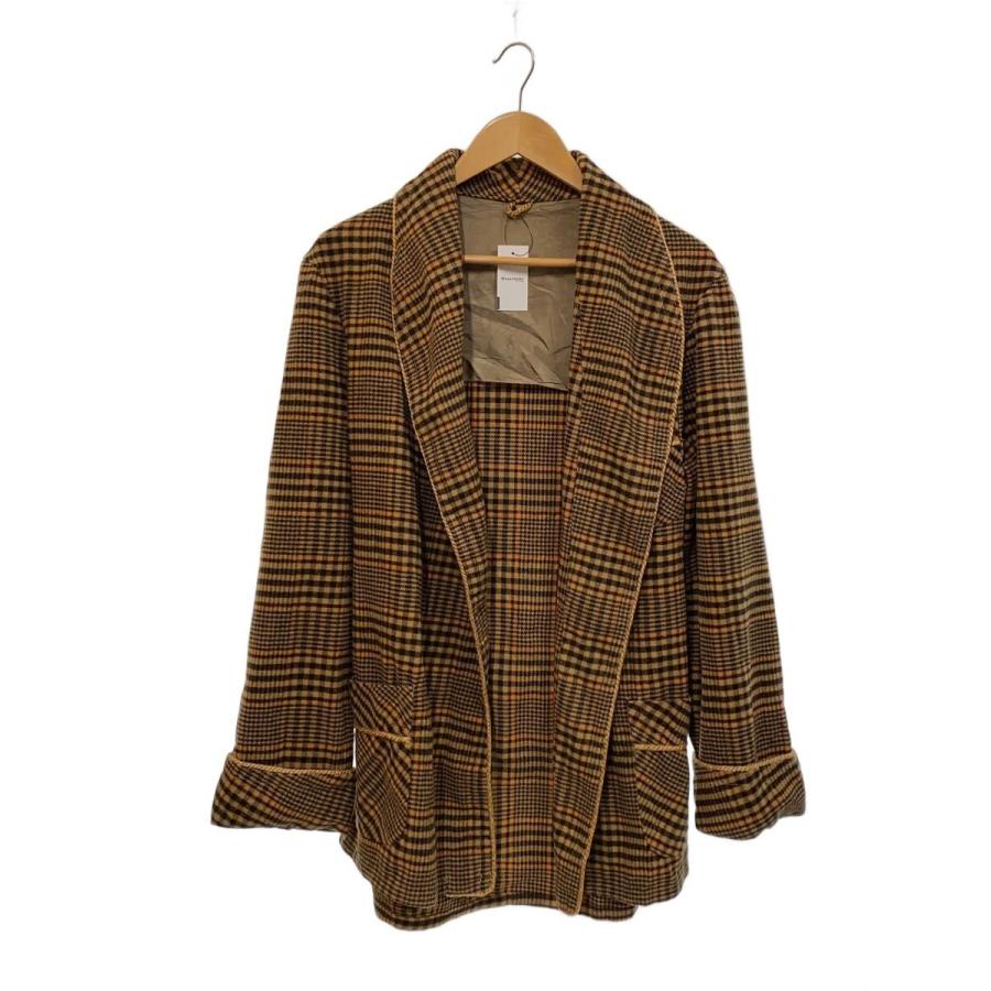 EURO VINTAGE◇50s/EURO VINTAGE/スモーキングジャケット/BRW/千鳥格子 