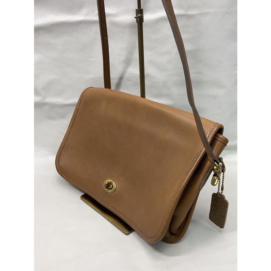 COACH◇ショルダーバッグ/レザー/BRW/無地/0374 906/オールド COACH◇ショルダーバッグ/レザー/BRW/無地/0374 906/オールド