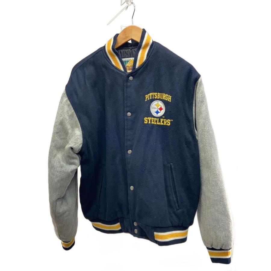NFL Pittsburgh Steelers スタジャン Mサイズ NFL◇スタジャン/M/ウール/NVY/PITTSBURGH STEELERS : セカンド