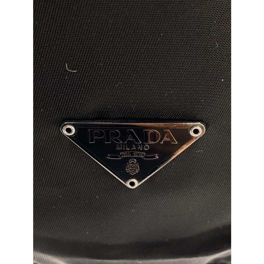 PRADA◇ポーチ/ナイロン/BLK/無地/MV369/巾着/三角ロゴ : セカンド
