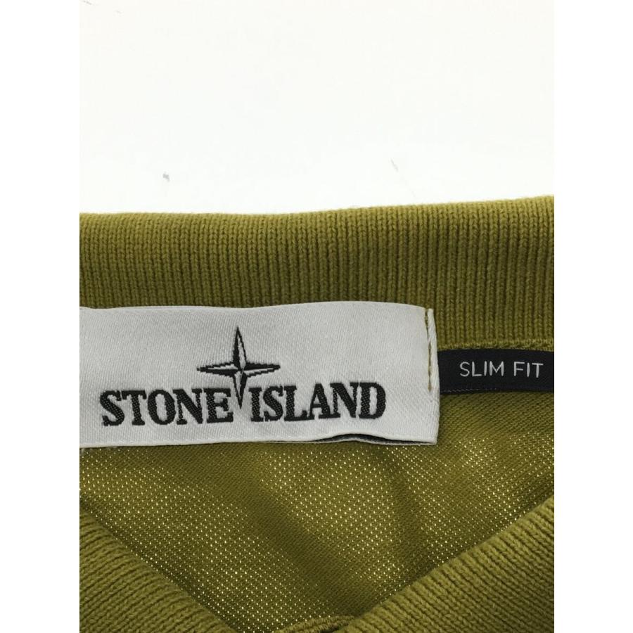 専門店品質 STONE ISLAND◆ポロシャツ/L/コットン/KHK